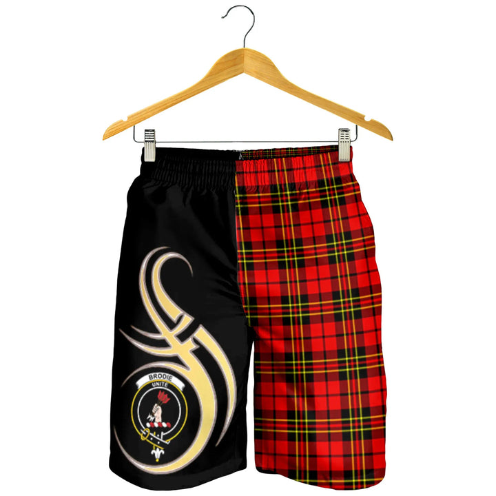Scottish Brodie Modern Clan Crest Tartan Believe in Me Men's Shorts