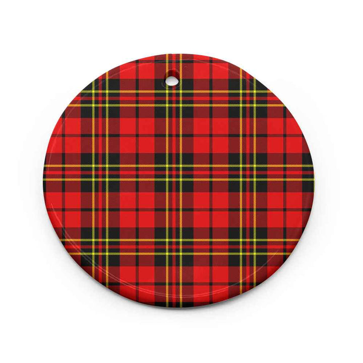 Scottish Brodie Modern Clan Tartan Ceramic Ornament Circle Shape Tartan Plaid