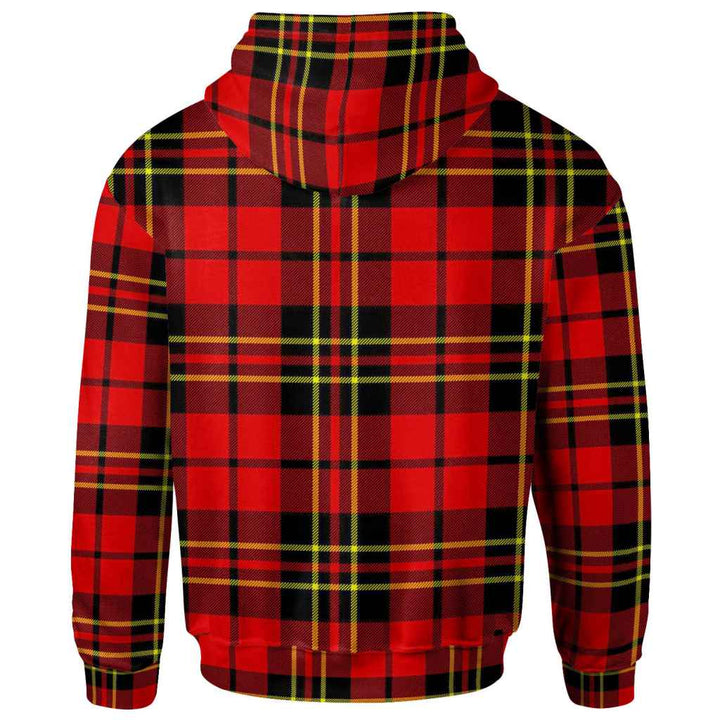 Scottish Brodie Modern Clan Tartan Hoodie Back Side Tartan Plaid
