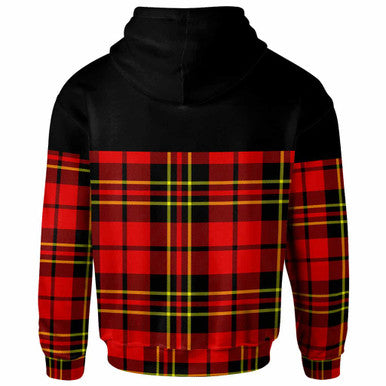 Scottish Brodie Modern Clan Tartan Hoodie - Horizontal Style Back Side Tartan Plaid