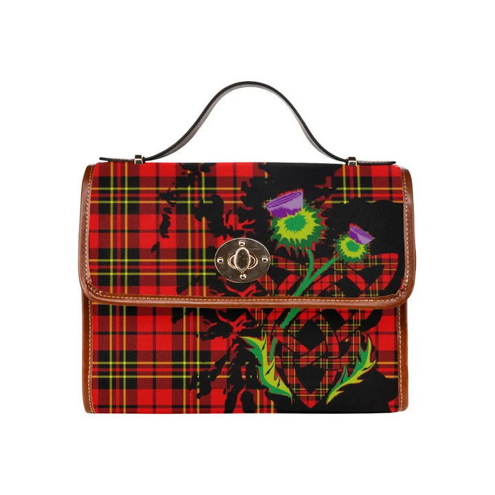 Scottish Brodie Modern Clan Tartan Waterproof Canvas Bag With Thistle Tartan Plaid 1