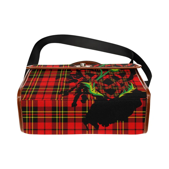 Scottish Brodie Modern Clan Tartan Waterproof Canvas Bag With Thistle Tartan Plaid 5