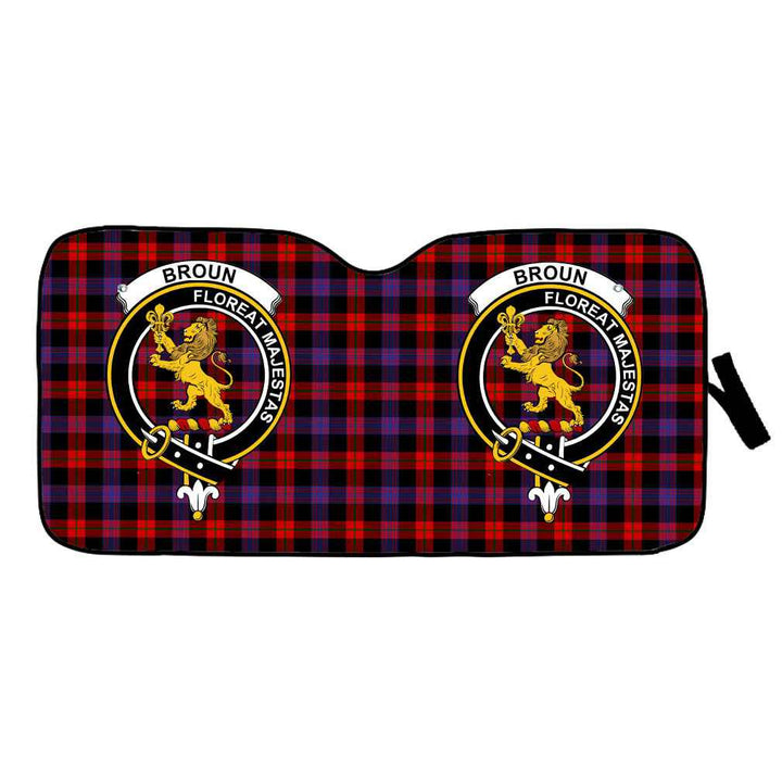 Scottish Broun Clan Crest Tartan Car Windshield Sun Shade Tartan Plaid 1