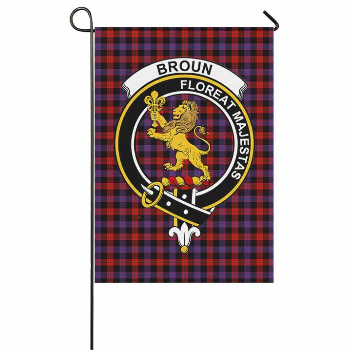 Scottish Broun Clan Crest Tartan Garden Flag Tartan Plaid 1
