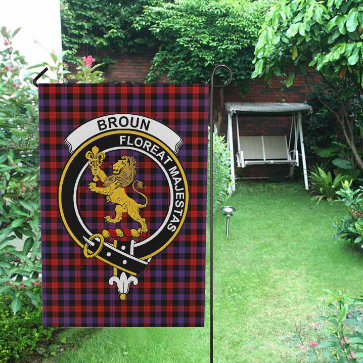 Scottish Broun Clan Crest Tartan Garden Flag Tartan Plaid 2