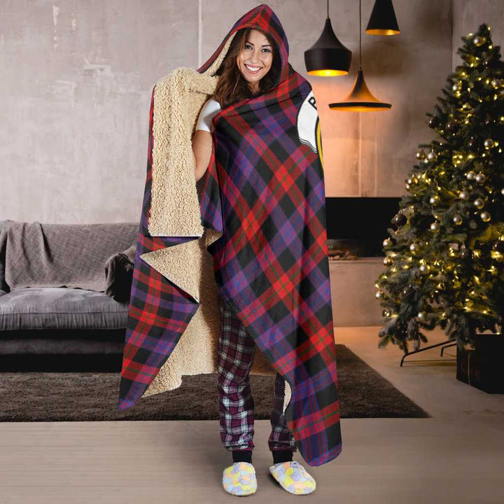 Scottish Broun Clan Crest Tartan Hooded Blanket Tartan Plaid 6