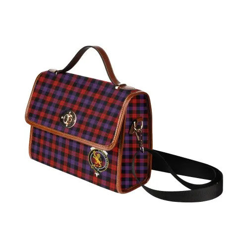 Scottish Brown Clan Crest Tartan Waterproof Canvas Bag Tartan Plaid 4