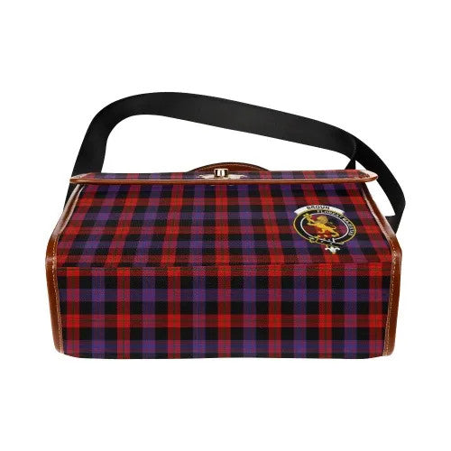 Scottish Brown Clan Crest Tartan Waterproof Canvas Bag Tartan Plaid 5
