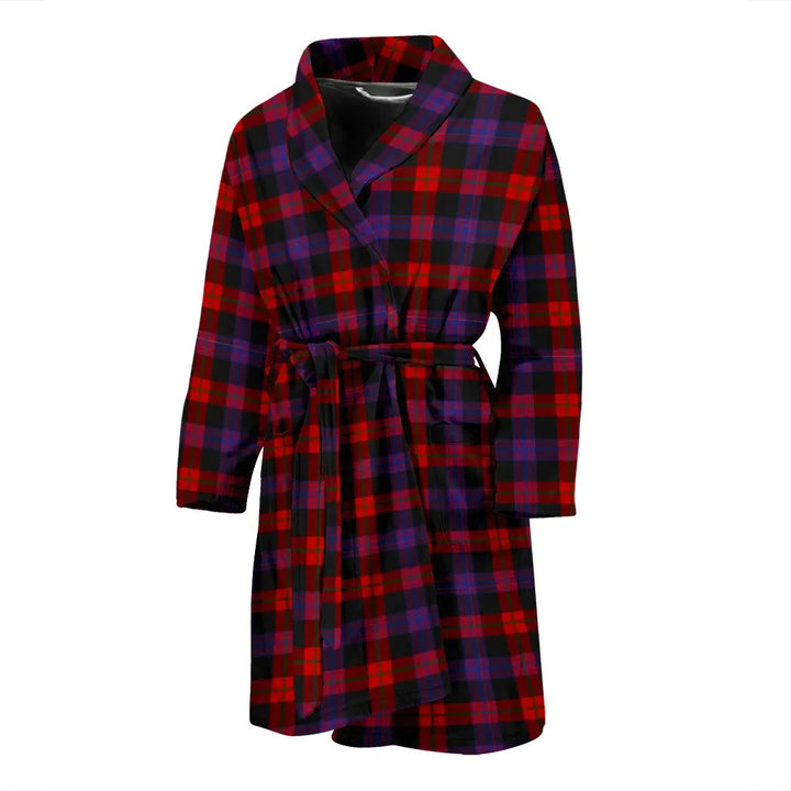 Scottish Brown Modern Clan Tartan Bathrobe 2