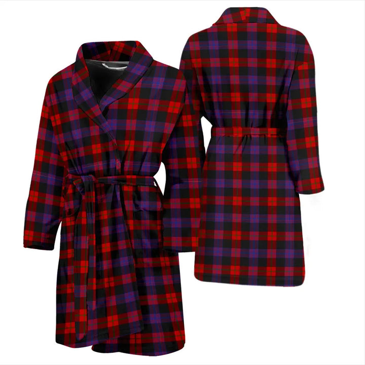 Scottish Brown Modern Clan Tartan Bathrobe 3