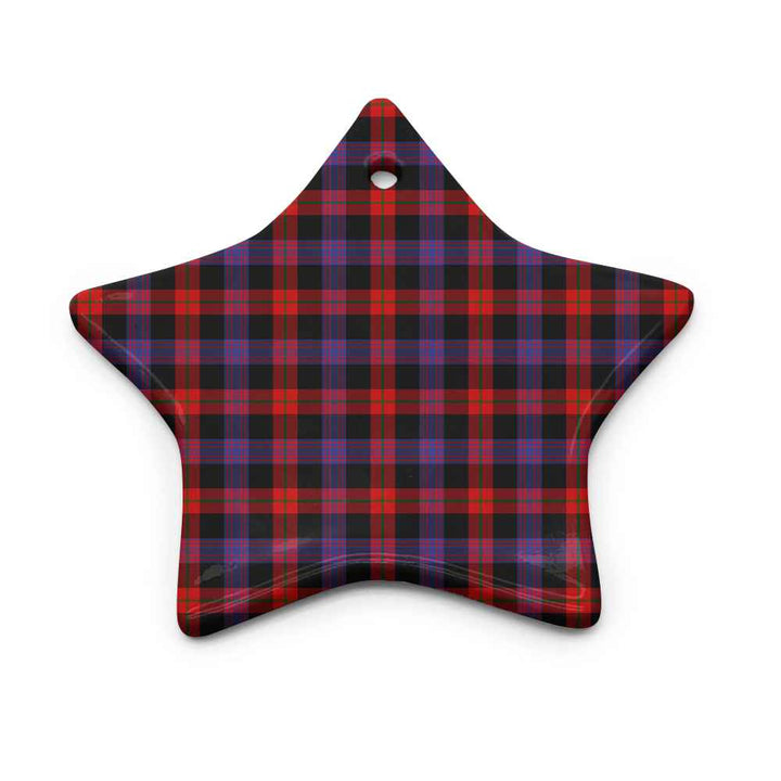 Scottish Brown Modern Clan Tartan Ceramic Ornament Star Shape Tartan Plaid