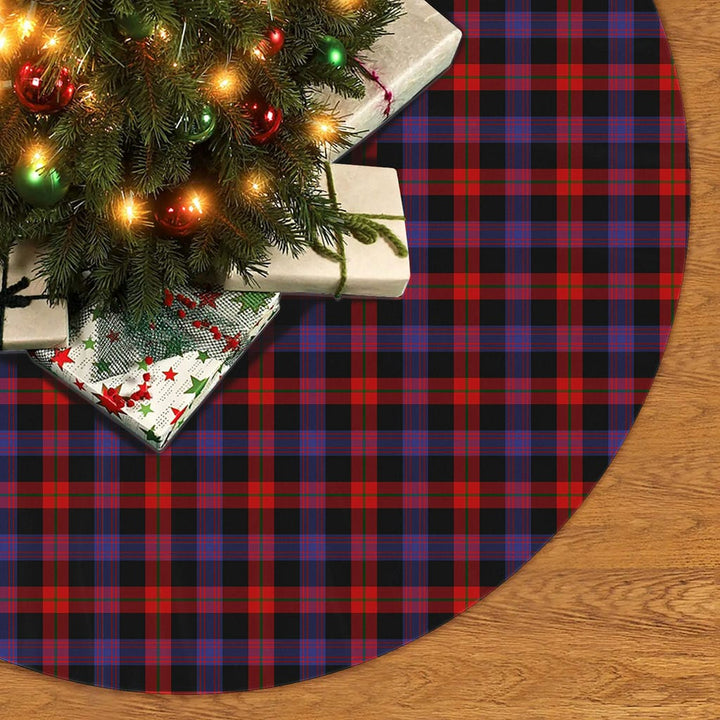 Scottish Brown Modern Clan Tartan Christmas Tree Skirt No Tassels 2 Tartan Plaid