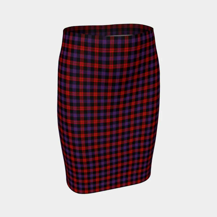 Scottish Brown Modern Clan Tartan Fitted Skirt Tartan Plaid 1