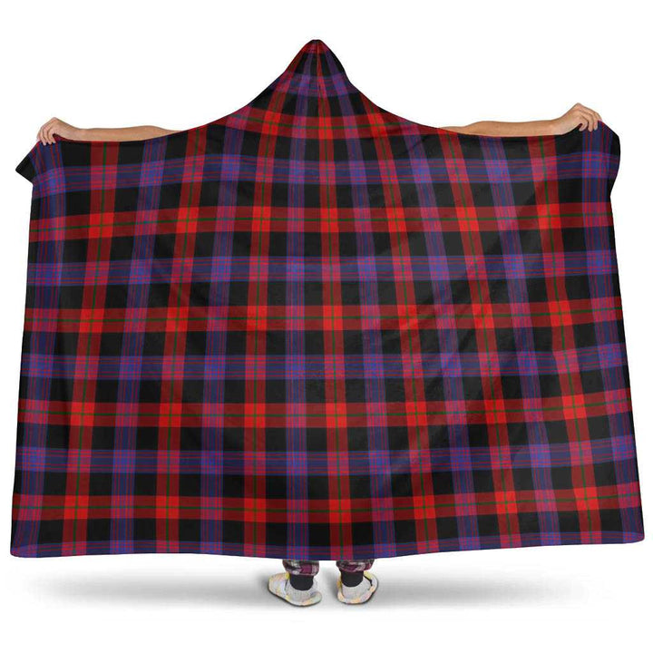 Scottish Brown Modern Clan Tartan Hooded Blanket Tartan Plaid 1