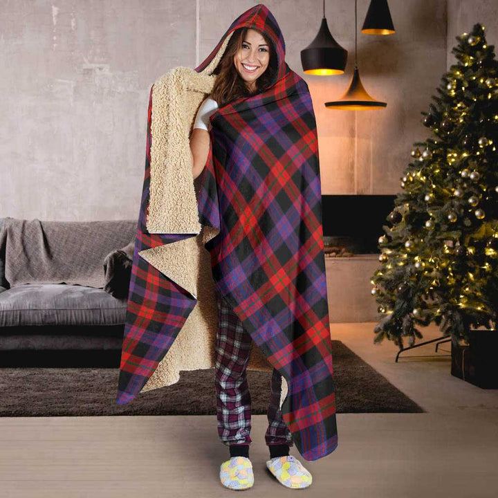 Scottish Brown Modern Clan Tartan Hooded Blanket Tartan Plaid 6