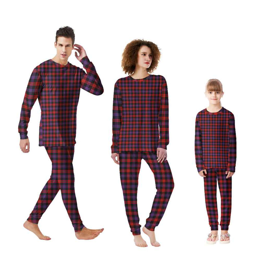 Scottish Brown Modern Tartan Pajama Set Tartan Plaid