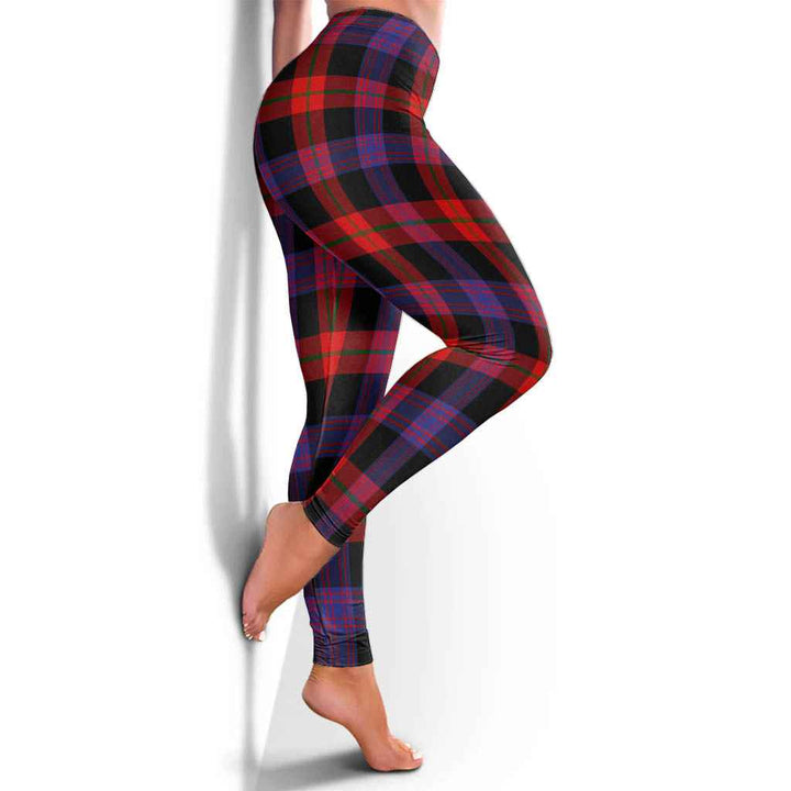 Scottish Brown Modern Clan Tartan Women Leggings Tartan Plaid 4