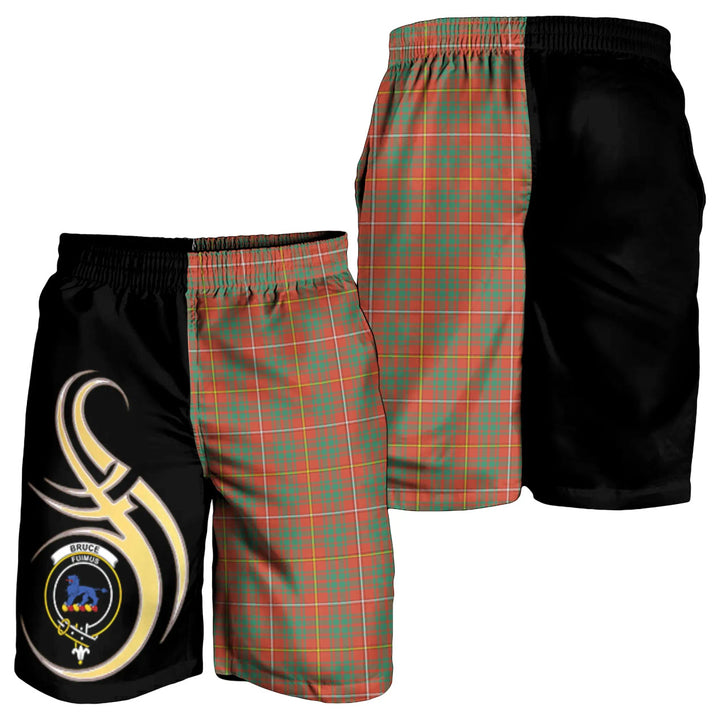 Scottish Bruce Ancient Clan Crest Tartan Believe in Me Men's Shorts