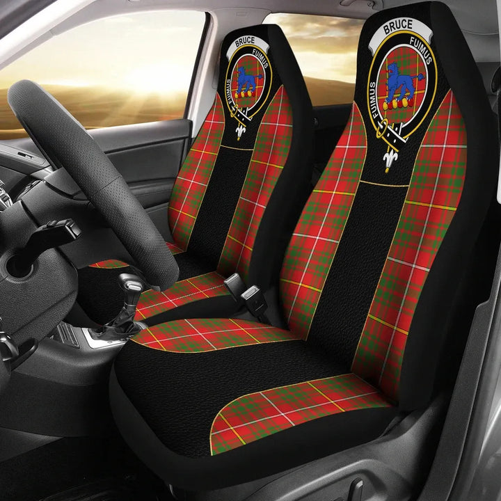 Scottish Bruce Clan Crest Tartan Car Seat Covers - Special Style 1