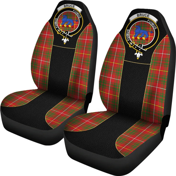 Scottish Bruce Clan Crest Tartan Car Seat Covers - Special Style 2
