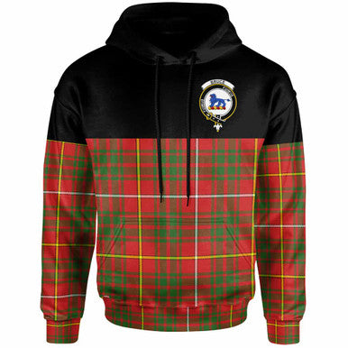 Scottish Bruce Clan Crest Tartan Hoodie - Horizontal Style Front Side Tartan Plaid