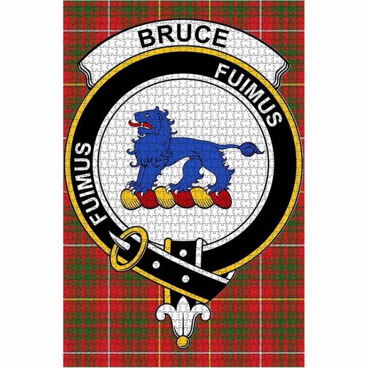 Scottish Bruce Clan Crest Tartan Jigsaw Puzzle 1