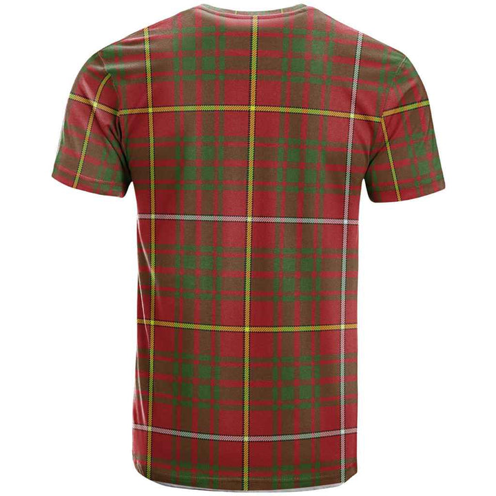 Scottish Bruce Clan Crest Tartan T-Shirt Back Side Tartan Plaid