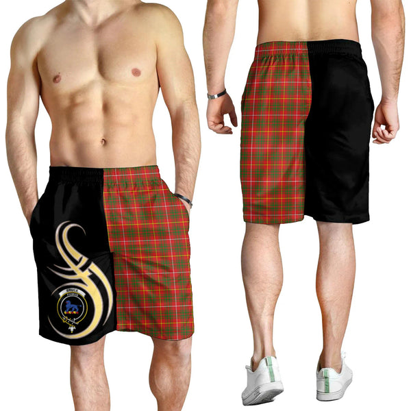 Scottish Bruce Modern Clan Crest Tartan Believe in Me Men's Shorts