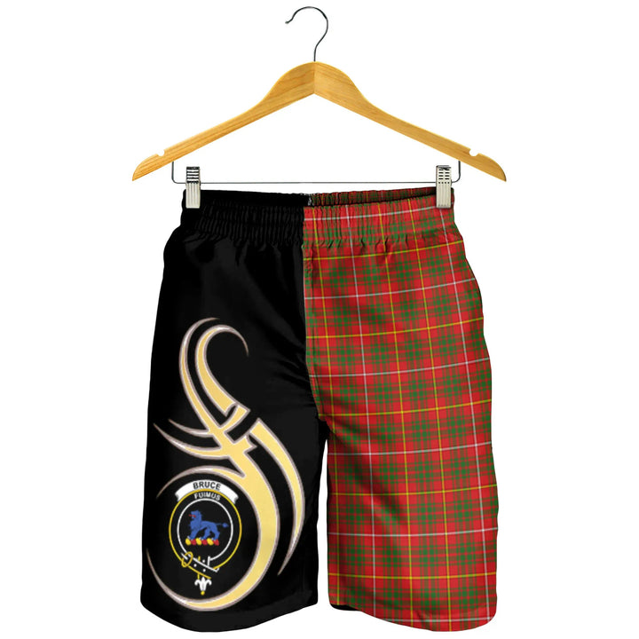Scottish Bruce Modern Clan Crest Tartan Believe in Me Men's Shorts