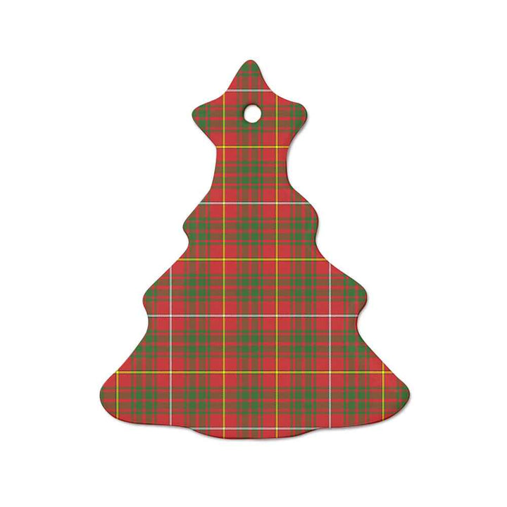 Scottish Bruce Modern Clan Tartan Ceramic Ornament  Tree Shape Tartan Plaid