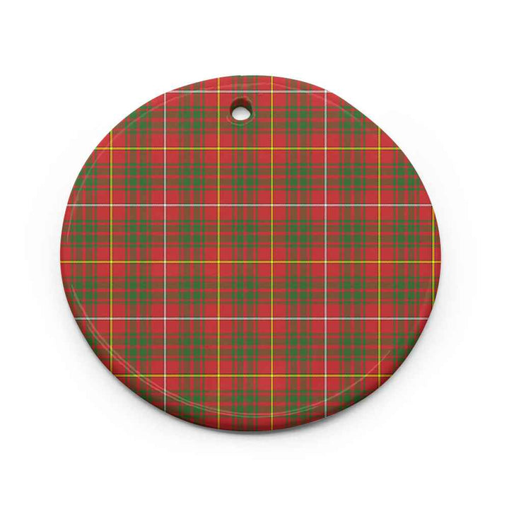 Scottish Bruce Modern Clan Tartan Ceramic Ornament Circle Shape Tartan Plaid