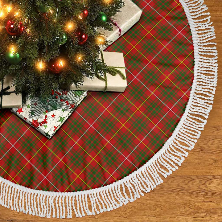 Scottish Bruce Modern Clan Tartan Christmas Tree Skirt Tassels 2 Tartan Plaid
