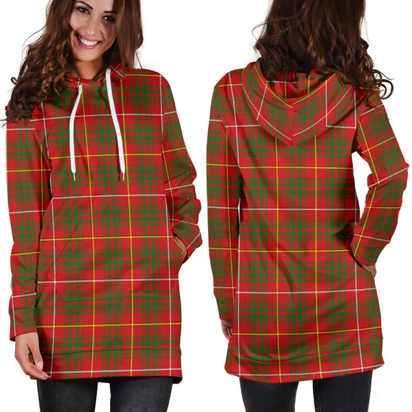 Scottish Bruce Modern Clan Tartan Hoodie Dress