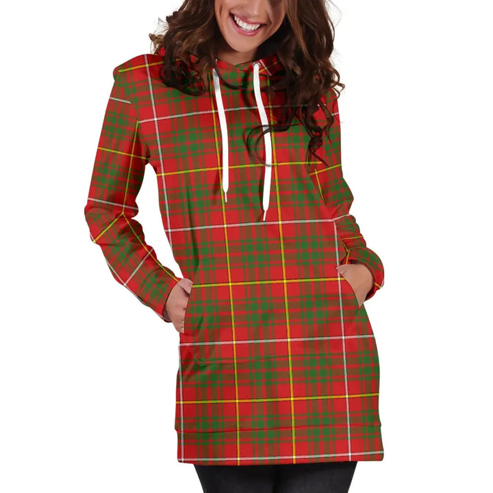 Scottish Bruce Modern Clan Tartan Hoodie Dress