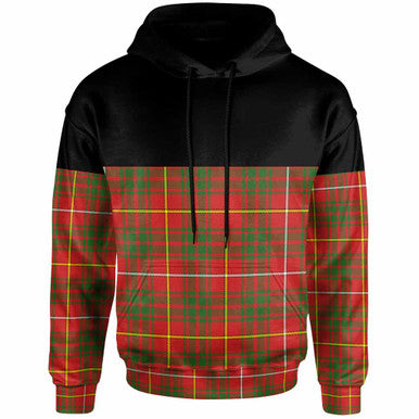 Scottish Bruce Modern Clan Tartan Hoodie - Horizontal Style Front Side Tartan Plaid