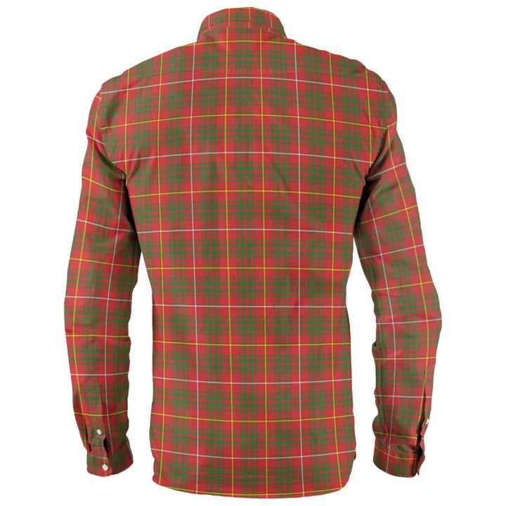 Scottish Bruce Modern Clan Tartan Long Sleeve Shirt Back Side Tartan Plaid