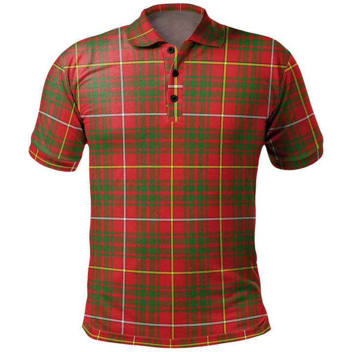 Scottish Bruce Modern Clan Tartan Polo Shirt Front Side Tartan Plaid