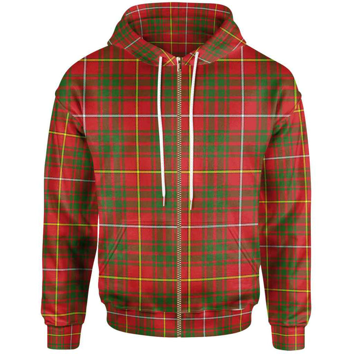 Scottish Bruce Modern Clan Tartan Hoodie Zip Tartan Plaid