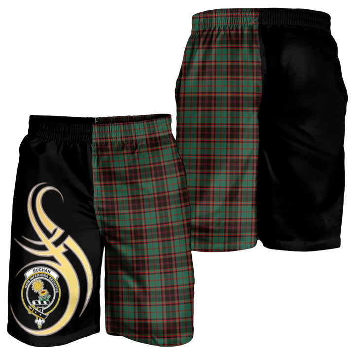 Scottish Buchan Ancient Clan Crest Tartan Believe in Me Men's Shorts