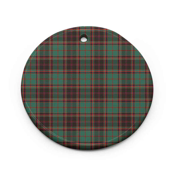 Scottish Buchan Ancient Clan Tartan Ceramic Ornament Circle Shape Tartan Plaid