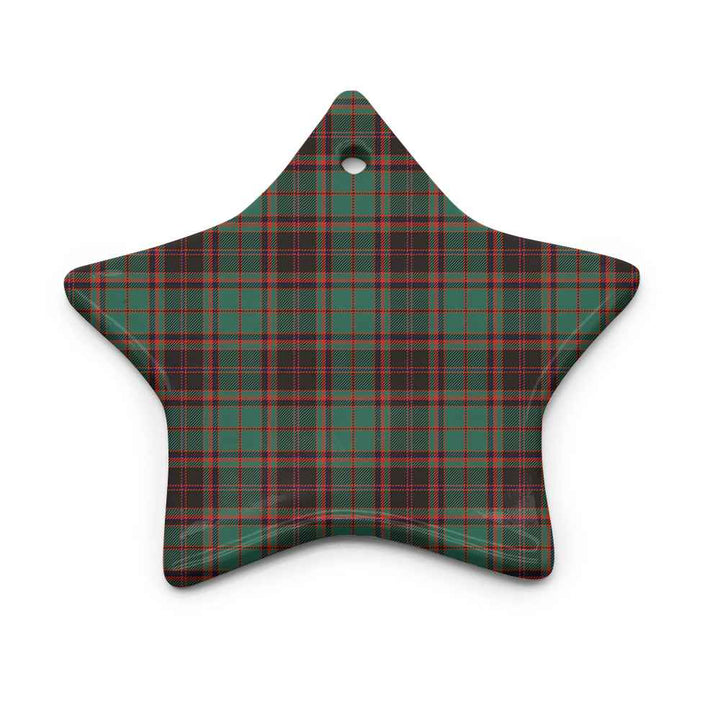 Scottish Buchan Ancient Clan Tartan Ceramic Ornament Star Shape Tartan Plaid