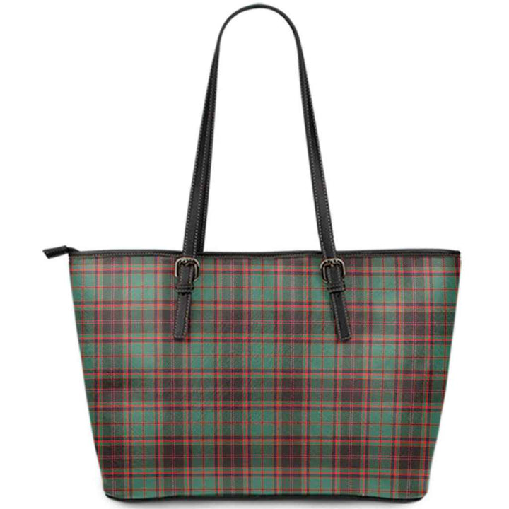 Scottish Buchan Ancient Clan Tartan Leather Tote Tartan Plaid
