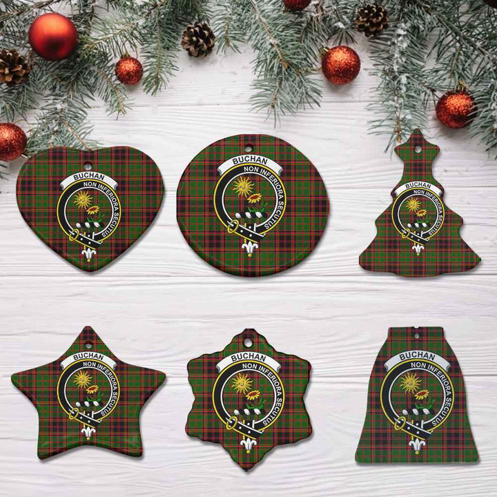 Scottish Buchan Clan Crest Tartan Ceramic Ornament All Tartan Plaid