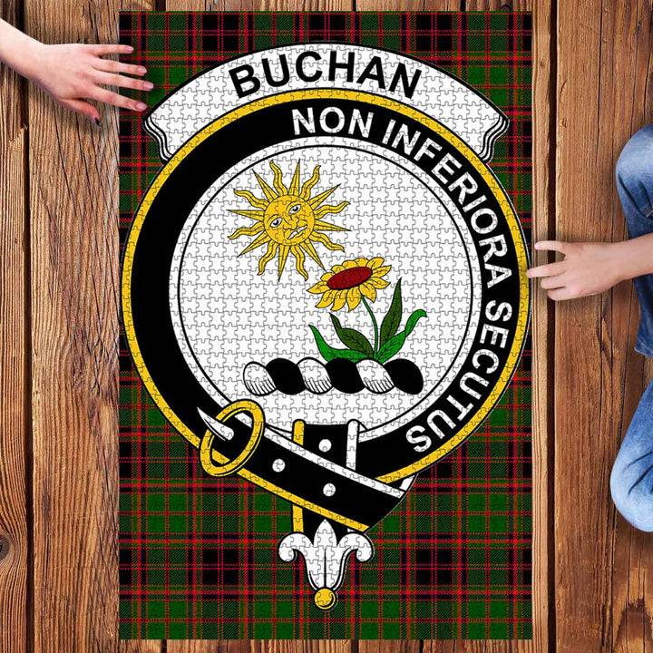 Scottish Buchan Clan Crest Tartan Jigsaw Puzzle 3