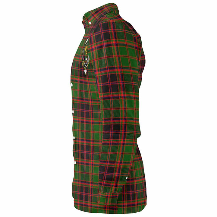 Scottish Buchan Clan Crest Tartan Long Sleeve Shirt Tartan Plaid