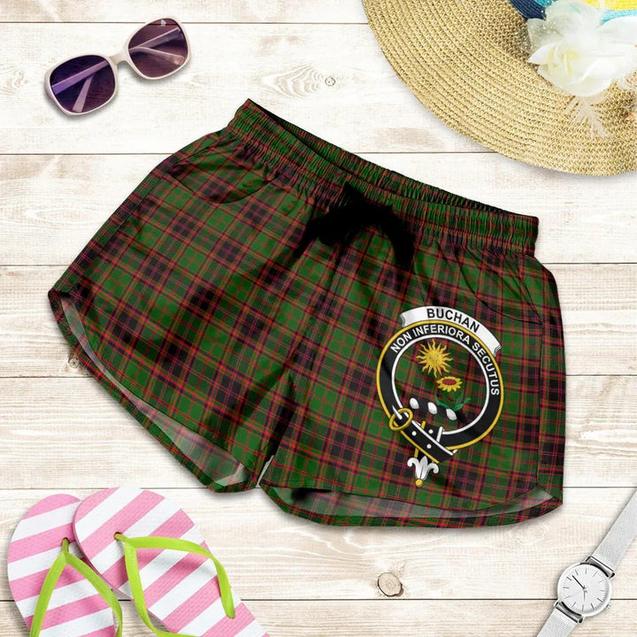 Scottish Buchan Modern Clan Crest Tartan Women Shorts