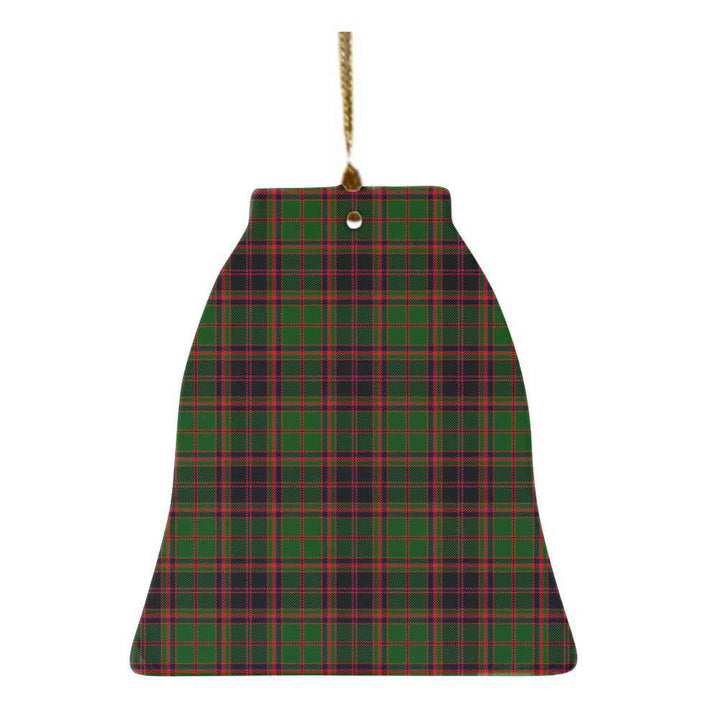 Scottish Buchan Modern Clan Tartan Ceramic Ornament Bell Shape Tartan Plaid