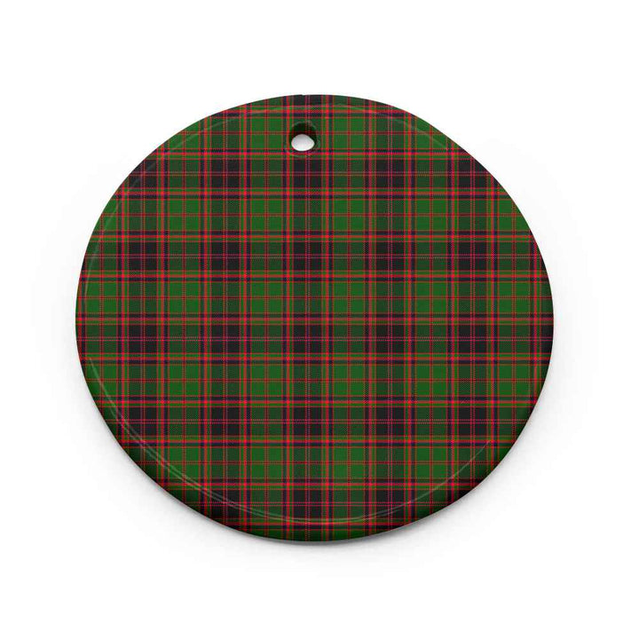 Scottish Buchan Modern Clan Tartan Ceramic Ornament Circle Shape Tartan Plaid