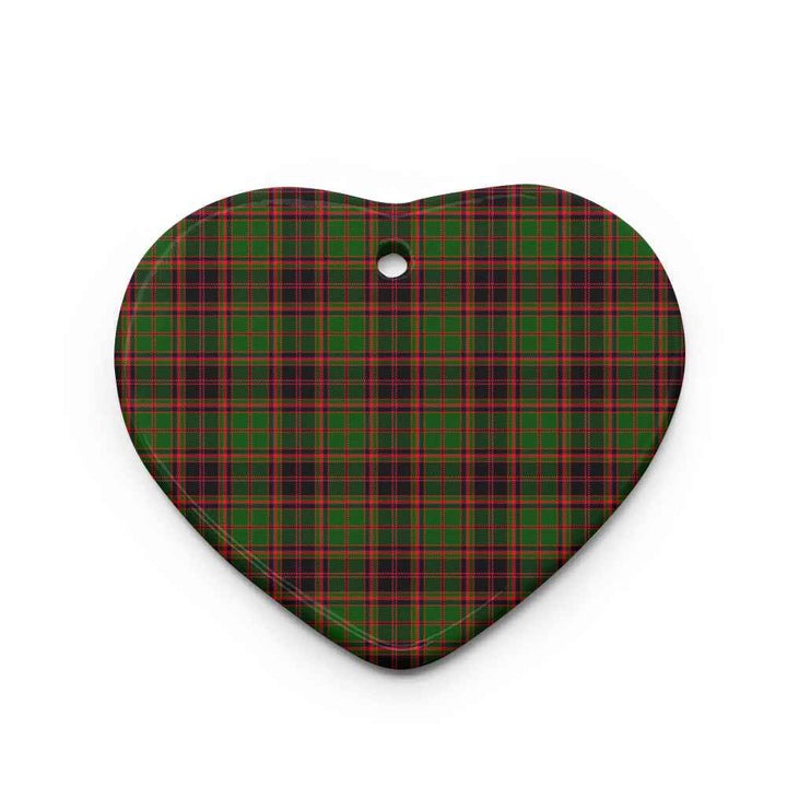 Scottish Buchan Modern Clan Tartan Ceramic Ornament Heart Shape Tartan Plaid