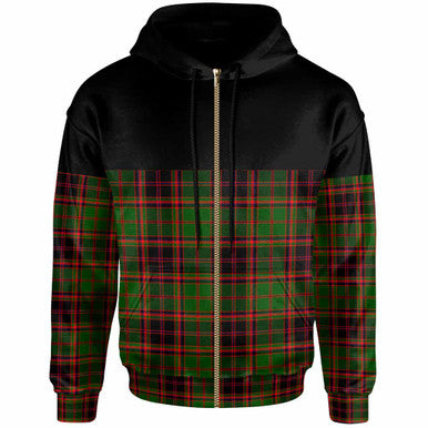 Scottish Buchan Modern Clan Tartan Hoodie - Horizontal Style Zip Tartan Plaid